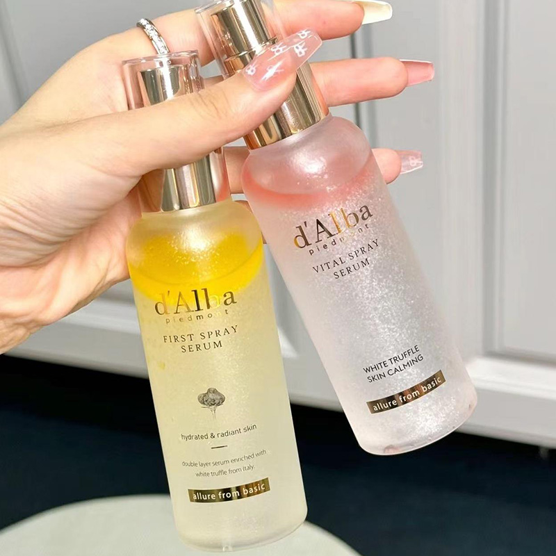 Skincare Glowing - D'Alba SPF50+ ホワイトトリュフセラム トナー 保湿効果のある、肌を明るくするフェイス用セッティングスプレー。潤いを与え、栄養を補給するスキンケアエッセンスマスト。