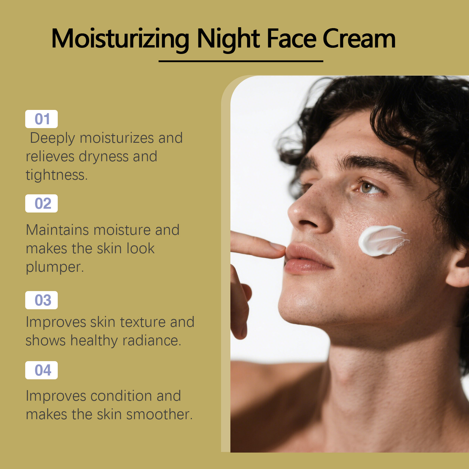 メンズフェイスクリーム 若々しい肌へ 黒ずみを明るくし 毛穴 - Retinol Cream のレビューと価格