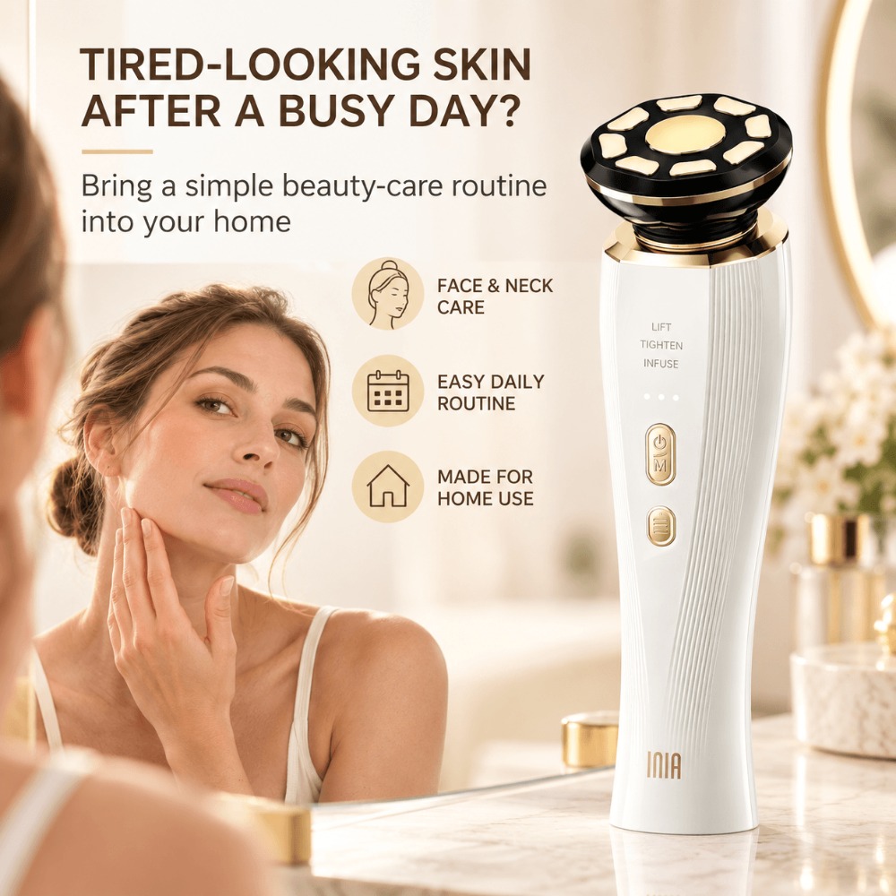 3つのモードを搭載したマイクロカレント美顔器。赤色光によるフ - Skincare Glowing のレビューと価格