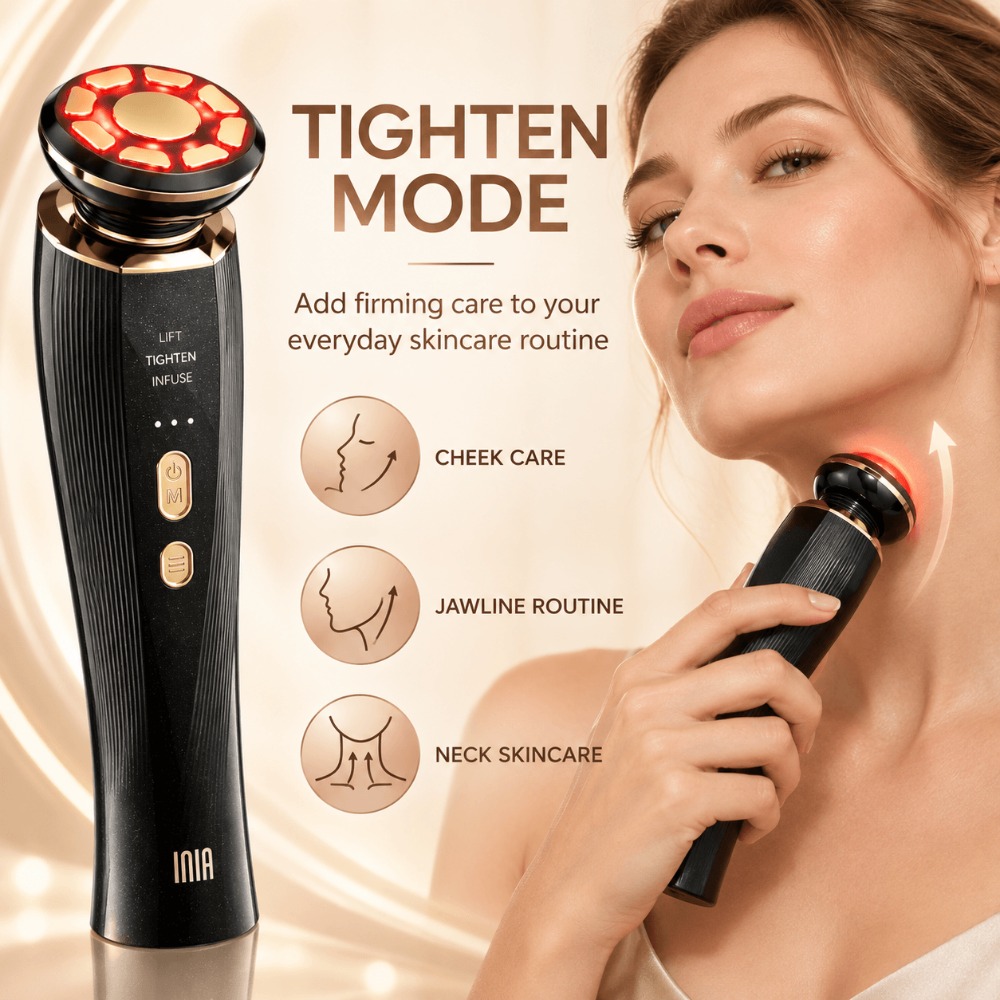 3つのモードを搭載したマイクロカレント美顔器。赤色光によるフ - Skincare Glowing のレビューと価格