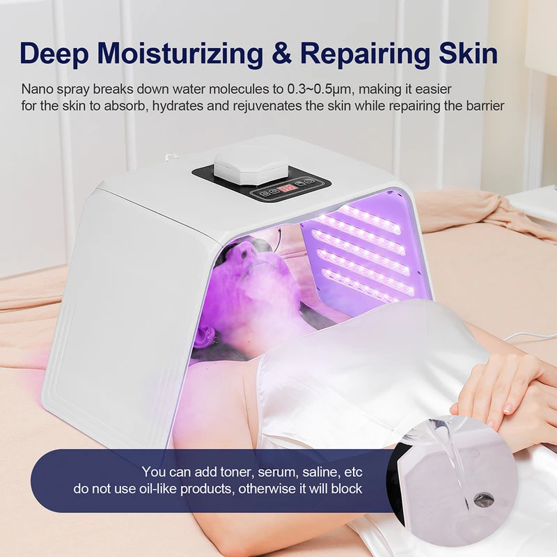 7 色 LED フォトン美容マスク肌保湿ナノスプレーフェイス - Face Moisturizer のレビューと価格